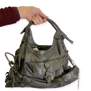 Hayden Harnett Hudson Satchel - Smoke Blue